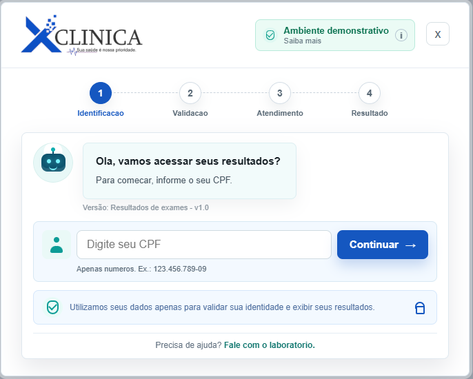 Prévia visual do projeto Chatbot para atendimento e resultados